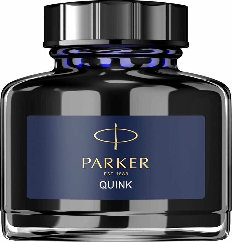 Parker Quink Fountain Pen Ink Bottle, Blue-Black, 57 ml - Image 1